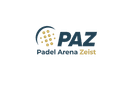 PAZ Padel Arena Zeist logo met donkerblauwe en goudkleurige grafische elementen