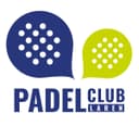 Padel Club Laren logo met blauwe en groene speech bubbles met witte stippen